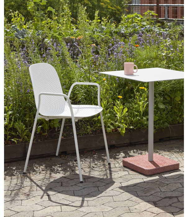 Hay  Hay - Terrazzo tafel rood - sky grijs top 60 x 60