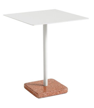 Hay - Terrazzo tafel rood, sky grijs top 60 x 60