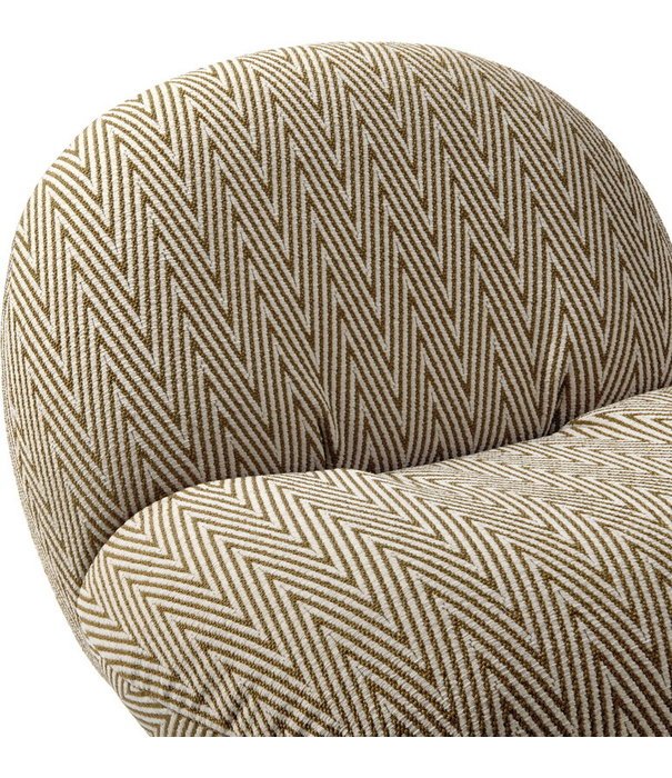 Gubi  Gubi - Pacha outdoor lounge chair / swivel base, Chevron FR 022