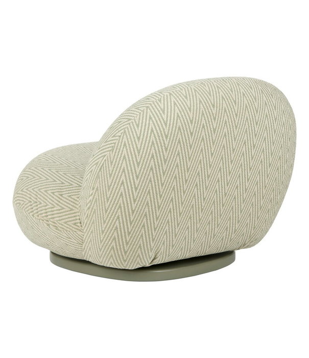 Gubi  Pacha Outdoor Lounge Chair Chevron FR 008, swivel base
