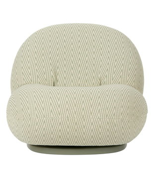 Gubi Pacha Outdoor Lounge Chair Chevron FR 008, swivel base