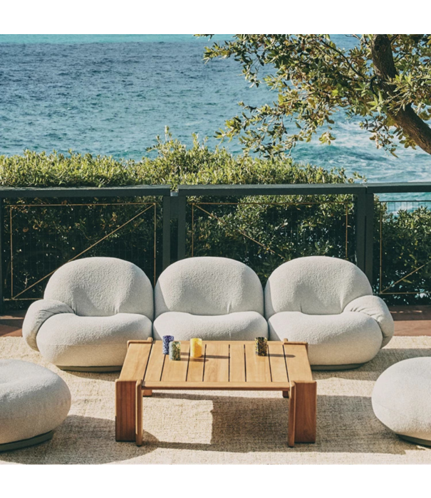 Gubi  Pacha Outdoor Lounge Chair with armrest Lorkey 40, swivel base