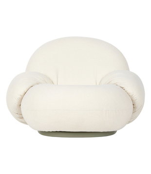 Gubi Pacha Outdoor Lounge Chair with armrest Lorkey 40, swivel base