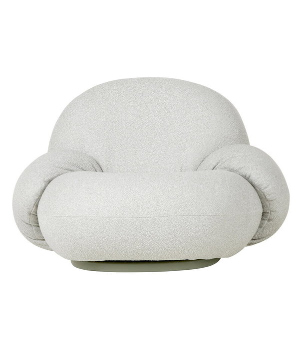 Gubi  Gubi - Pacha outdoor lounge armchair swivel - fabric Libera 003