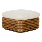 Bohemian 72 Ottoman rattan, Diagonal Boucle 002