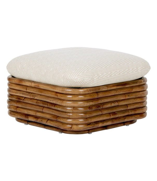 Gubi  Bohemian 72 Ottoman rattan, Diagonal Boucle 002