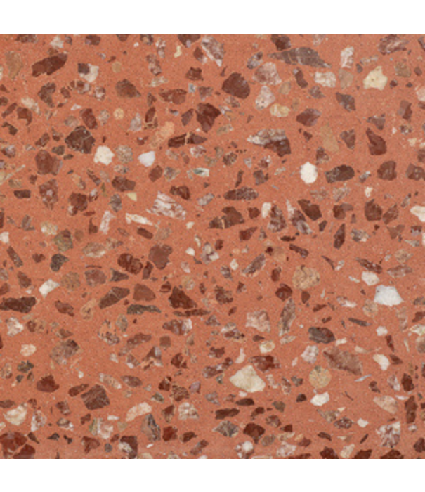 Hay  Hay - Terrazzo tafel rood - sky grijs top 60 x 60