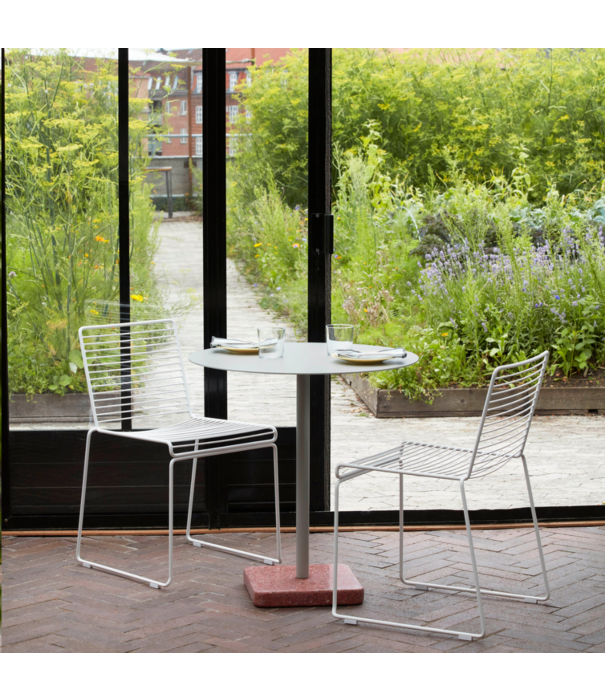 Hay  Hay - Terrazzo table red - sky grey top 60 x 60