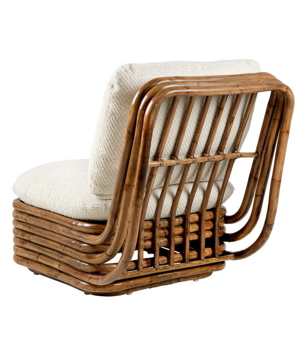 Gubi  Bohemian 72 Lounge Stoel rotan - Diagonal Boucle 007