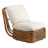 Gubi - Bohemian 72 lounge chair rattan Diagonal Boucle 007
