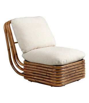 Gubi - Bohemian 72 lounge chair rattan  Diagonal Boucle 007