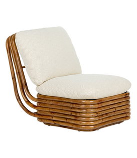 Gubi - Bohemian 72 lounge chair rattan  Diagonal Boucle 002