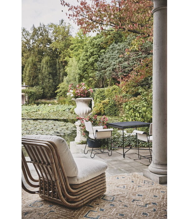 Gubi  Gubi - Bohemian 72 lounge bank, rattan - Diagonal Boucle 007