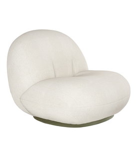 Gubi - Pacha outdoor lounge chair - swivel base - fabric Lorkey 40