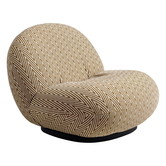 Gubi - Pacha outdoor lounge chair / swivel base, Chevron FR 022
