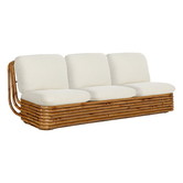 Gubi - Bohemian 72 lounge bank, rattan - Diagonal Boucle 002