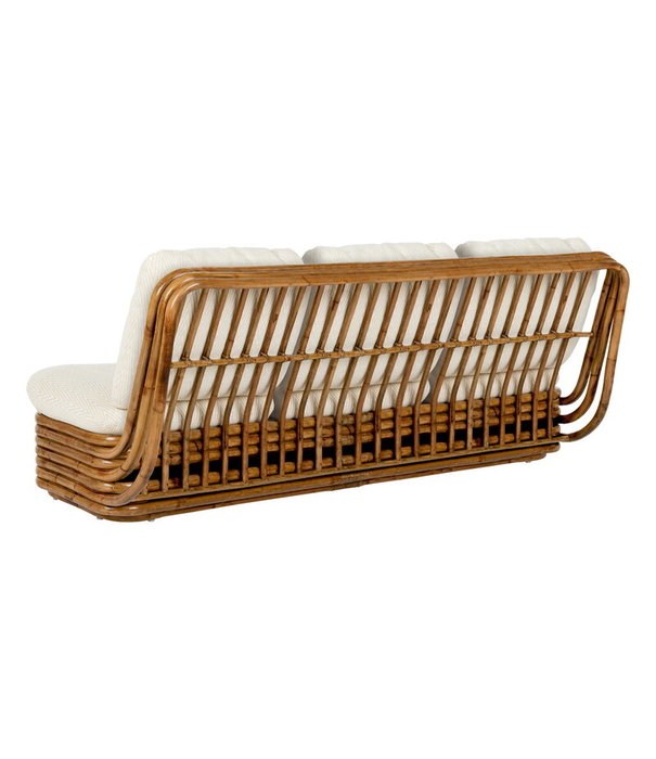 Gubi  Bohemian 72 Sofa rotan, Lupo Special Diagonal Boucle 002