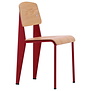 Vitra Standard Dining Chair natural oak, Japanese red legs