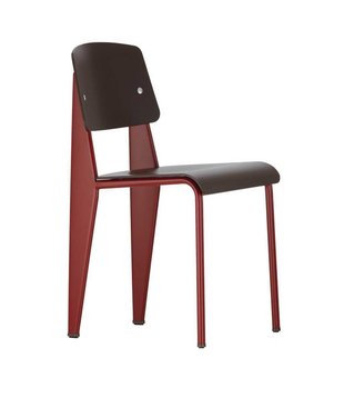 Vitra - Standard SP stoel teak-bruin -Japans rood