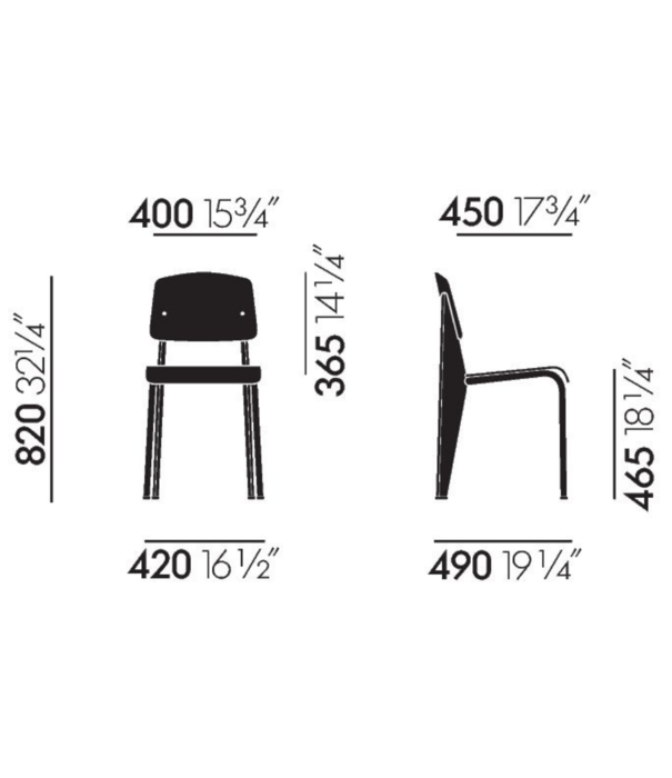 Vitra  Vitra - Standard SP chair deep black - basalt