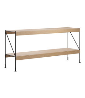 Audo Zet Opbergsysteem eiken - zwart frame H70 / 114 / 158