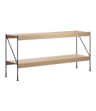 Audo Zet Opbergsysteem eiken - zwart frame H70 / 114 / 158