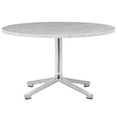 Normann Copenhagen -Lunar coffee table white marble - aluminium base Ø70