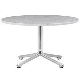 NORMANN COPENHAGEN Lunar coffee table white marble - aluminium base Ø70