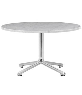 Normann Copenhagen -Lunar coffee table white marble - aluminium base Ø70