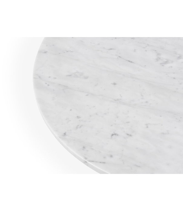 Normann Copenhagen  Normann Copenhagen -Lunar coffee table white marble - black base Ø70