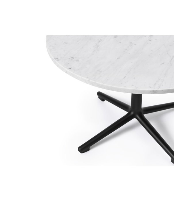 Normann Copenhagen  Normann Copenhagen -Lunar coffee table white marble - black base Ø70