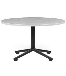 Normann Copenhagen -Lunar salontafel wit marmer - zwart voet Ø70