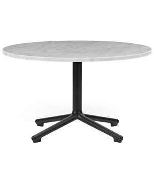Normann Copenhagen -Lunar coffee table white marble - black base Ø70
