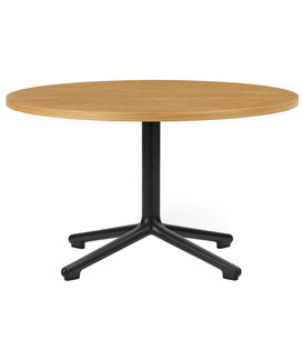 Normann Copenhagen -Lunar salontafel eiken - zwart voet Ø70