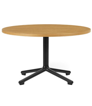 Normann Copenhagen -Lunar coffee table oak - black base Ø70