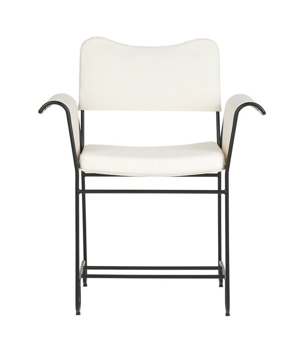 Gubi  Gubi - Tropique dining chair w/o fringes black / white