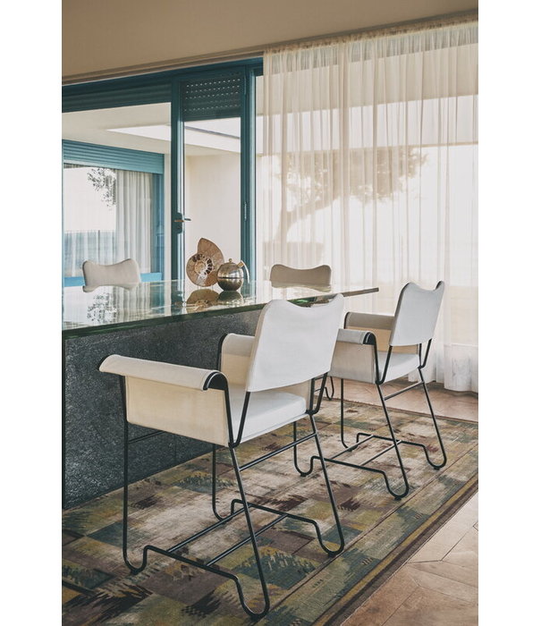 Gubi  Gubi - Tropique dining chair w/o fringes white - white