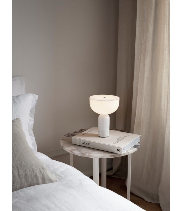 New Works  New Works - Kizu portable table lamp - white marble