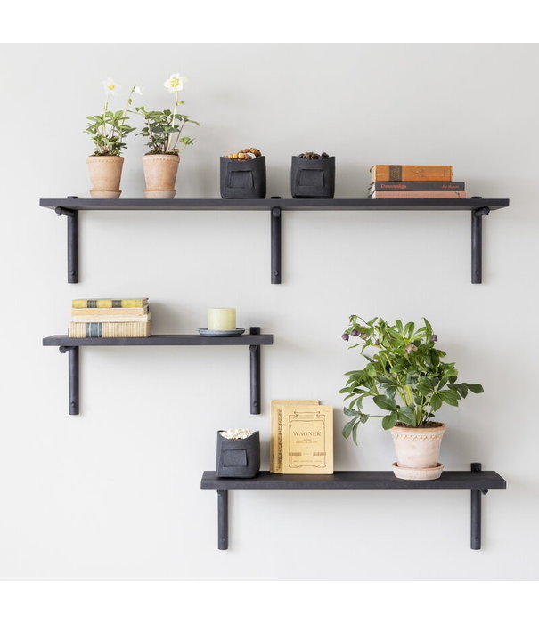 Verso Design  Verso Design -Tikas wall shelf black L120 x 19 cm.
