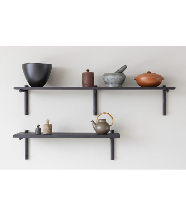 Verso Design  Tikas Wall Shelf black birch 19 x 80
