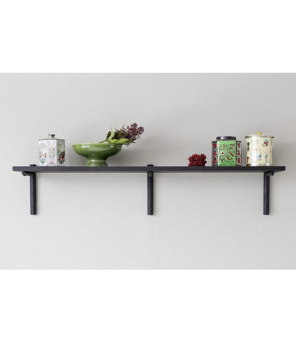 Verso Design  Tikas Wall Shelf black birch 19 x 80
