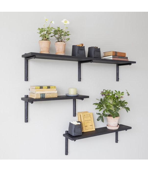 Verso Design  Tikas Wall Shelf black birch 19 x 80