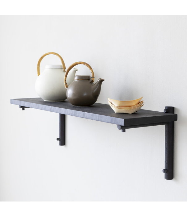 Verso Design  Tikas Wall Shelf black birch 19 x 80