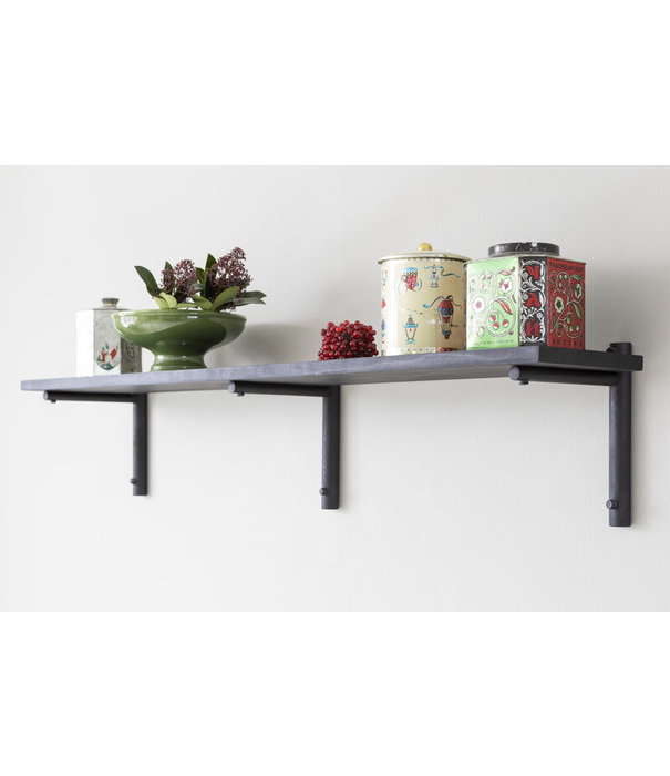 Verso Design  Tikas Wall Shelf black birch 19 x 60cm