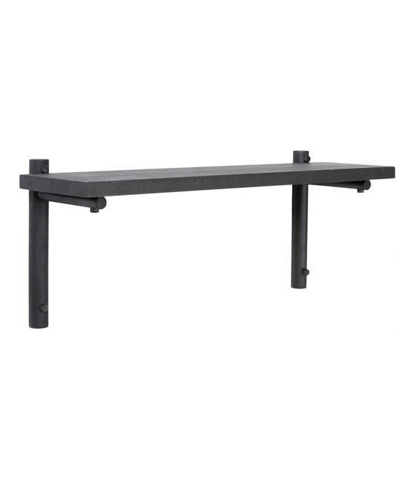 Verso Design  Tikas Wandplank zwart berken 19 x 60cm