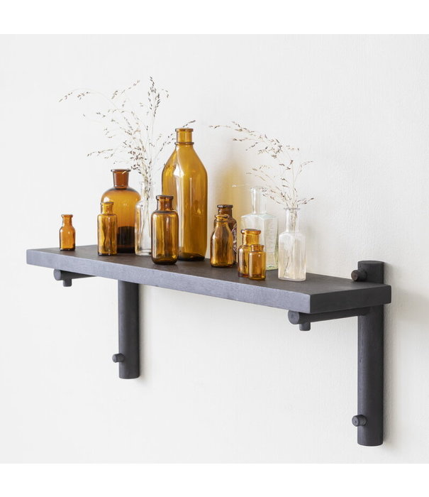 Verso Design  Tikas Wall Shelf, black birch
