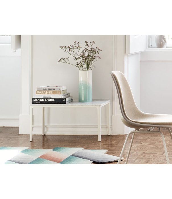 Vitra   Plate Coffee Table Carrara marble, white base