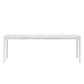 Plate Coffee Table Carrara marble, white base