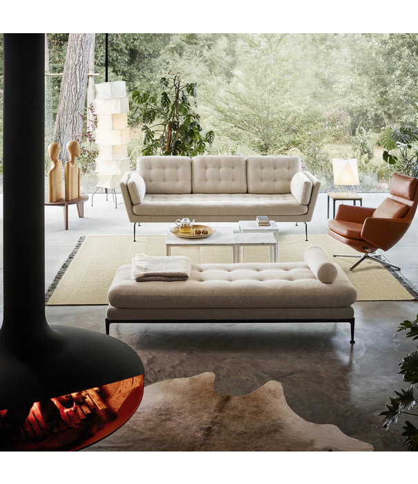 Vitra  Plate Coffee Table Carrara marble, white base