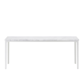 Plate Coffee Table Carrara marble, white base